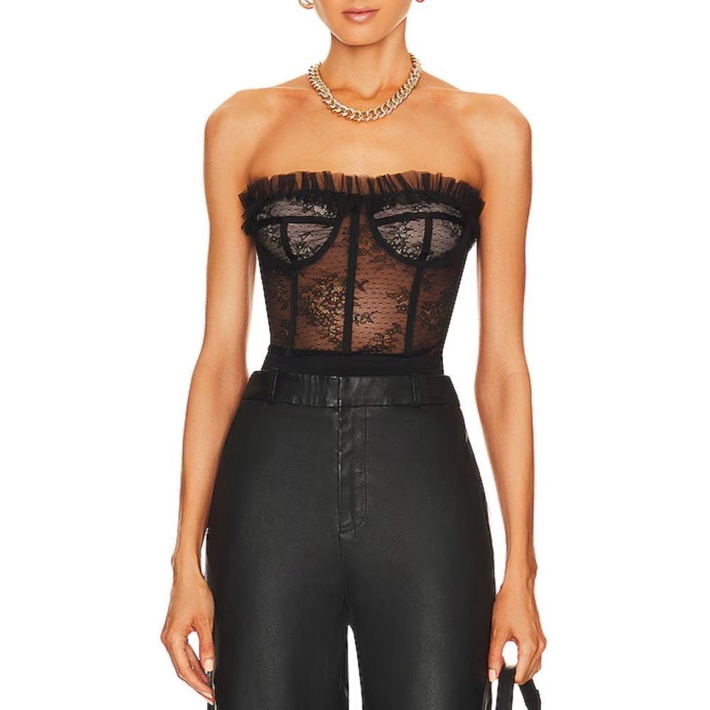NWOT NBD Maren Corset Top in Black